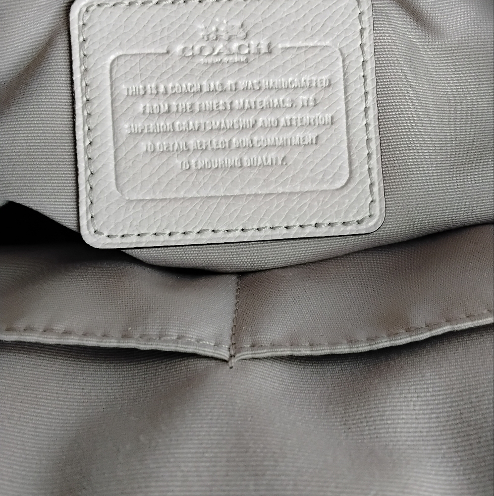 Coach Cross Grain Leather Cora Dome  Handbag Color Block Tan  NWOT - Picture 6 of 7